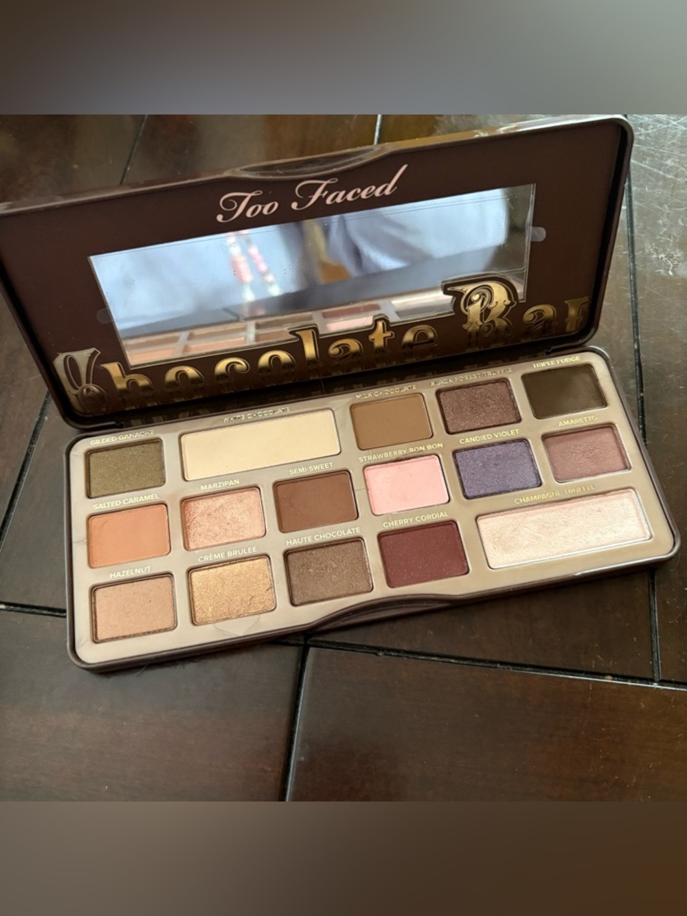 Too Faced Chocolate Bar Eyeshadow Palette — Neutral Browns, Pink & Purple Mix